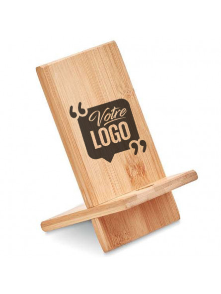 50 Support de smartphone en bambou personnalisé – Communication responsable
