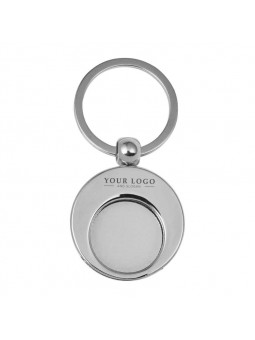 Porte‑clés avec jeton en métal personnalisé – Double gravure sur pièce et porte‑clé