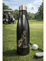 Bidon isotherme 550 ml noir personnalisé – Gravure golfeur et prénom