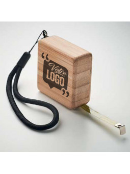 Mètre en bambou personnalisé avec Logo gravé