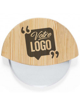 Coupe‑pizza en bambou et...