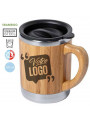 Tasse thermique en bambou 300 ml personnalisée avec votre Logo gravé