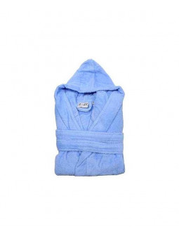 peignoir bleu enfant personnalisé avec le prénom brodé