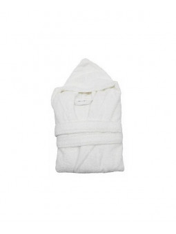 peignoir blanc enfant personnalisé avec le prénom brodé