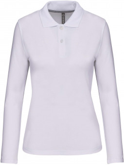 polo manches longues femme blanc