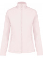 veste micropolaire zipée femme rose pastel