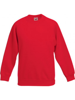 sweat-shirt col rond rouge