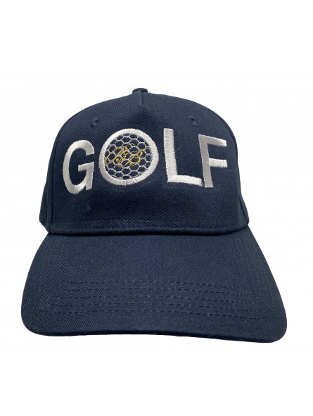 casquette de golf brodée bleu marine