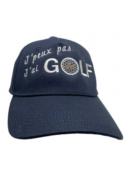 casquette je peux pas j'ai golf bleu marine