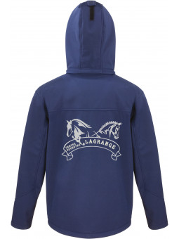 Veste softshell bleu marine homme du Centre Equestre Lagrange