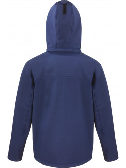 Veste Softshell Homme Coupe-vent Avec Capuche - Pour Randonnée, Sport, Mi-saison - Design Sportif, Poches Pratiques