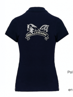 polo femme bleu marine du Centre Equestre Lagrange