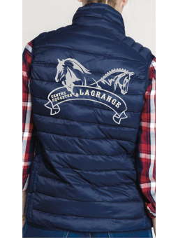 doudoune femme bleu marine du centre équestre Lagrange