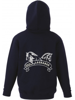 sweat-shirt bleu marine enfant du centre équestre LA Grange