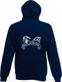 sweat-shirt bleu marine zippé à capuche du centre équestre LAGRANGE personnalisable avec prénom brodé