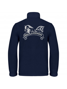 veste micro polaire du centre équestre LAGRANGE bleu marine personnalisable avec prénom brodé