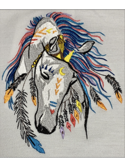 broderie de tête de cheval