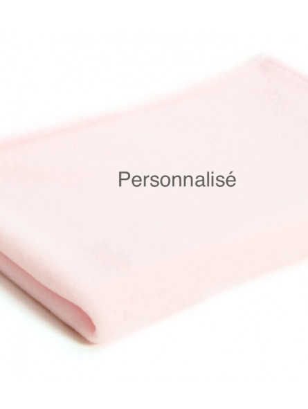 Couverture rose layette pour bébé personnalisé avec prénom et date de naissance
