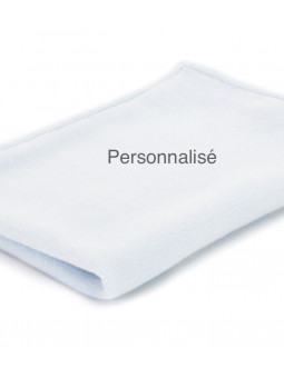 Couverture bleue layette pour bébé personnalisé avec prénom et date de naissance