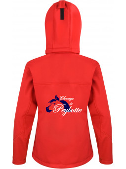 softshell rouge femme Elevage de Peybotte