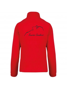 caval shop: Veste micropolaire femme zippée des Ecuries Cavalers rouge