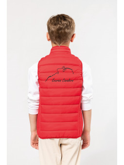 caval shop: Doudoune rouge enfant sans manches des écuries Cavalers