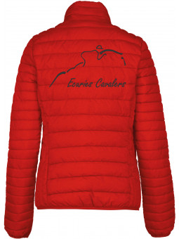 Caval shop Doudoune légère rouge femme "écuries Cavalers"