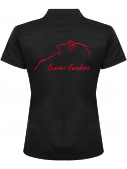 Polo femme technique et respirant noir des Ecuries Cavalers