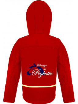 veste softshell enfant Elevage de Peybottes à capuche