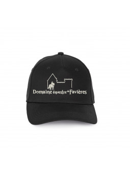 casquette noire du domaine équestre de Favières