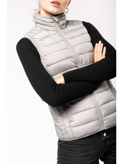 Doudoune légère femme sans manches personnalisable avec logo brodé