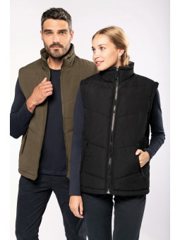 Doudoune doublée polaire sans manches mixte personnalisable avec logo brodé