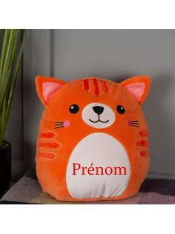 Peluche chat personnalisé avec prénom brodé