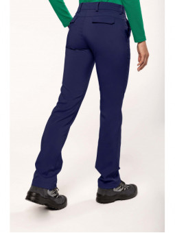 Pantalon de golf femme déperlant et léger bleu marine