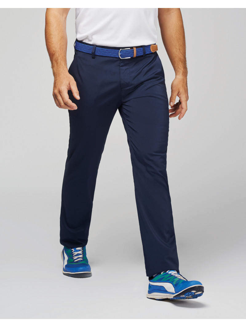 Pantalon de golf homme déperlant et léger bleu marine