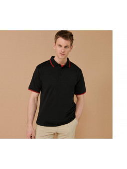Polo technique homme col et manches contrastés coolplus Henbury personnalisable par broderie