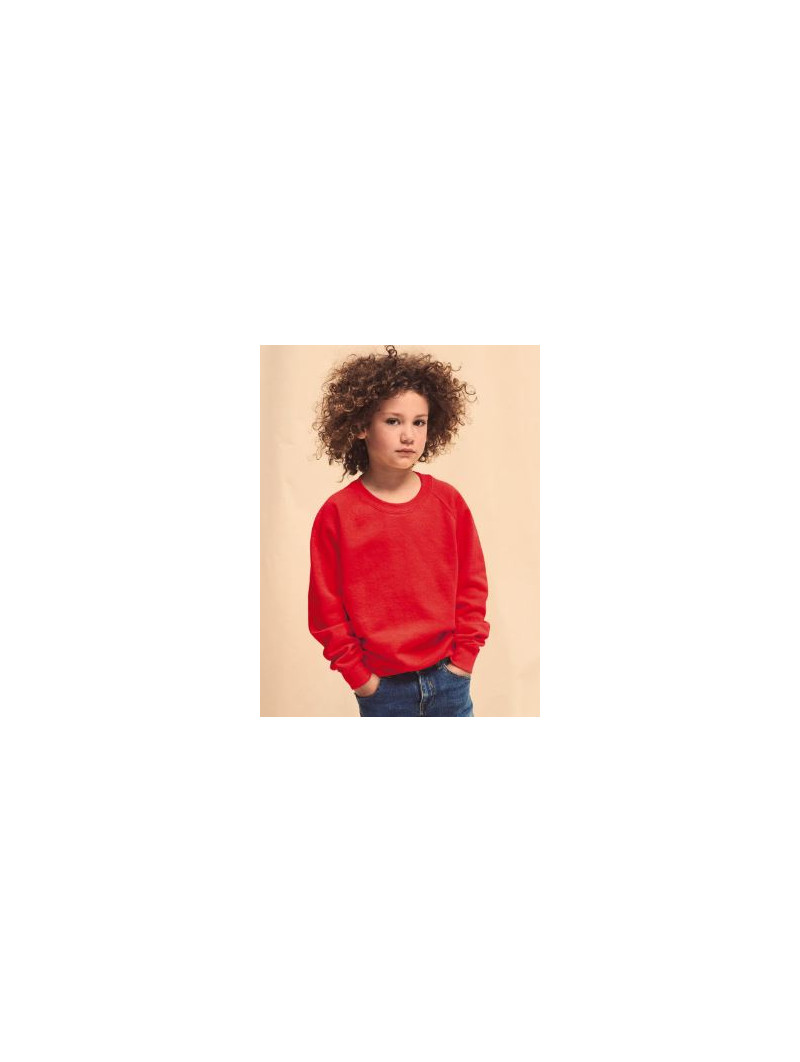 Sweat-shirt enfant manches raglan col rond personnalisable par broderie