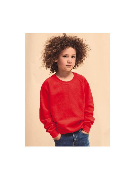 Sweat-shirt enfant manches raglan col rond personnalisable par broderie