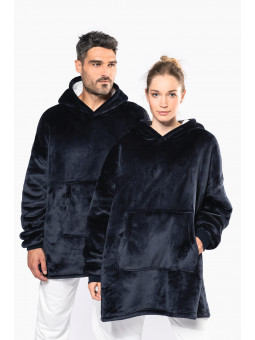 Plaid poncho unisexe