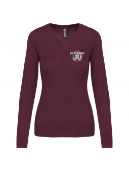 Pull col V femme de l'équipe de l'AS Golf de Margaux