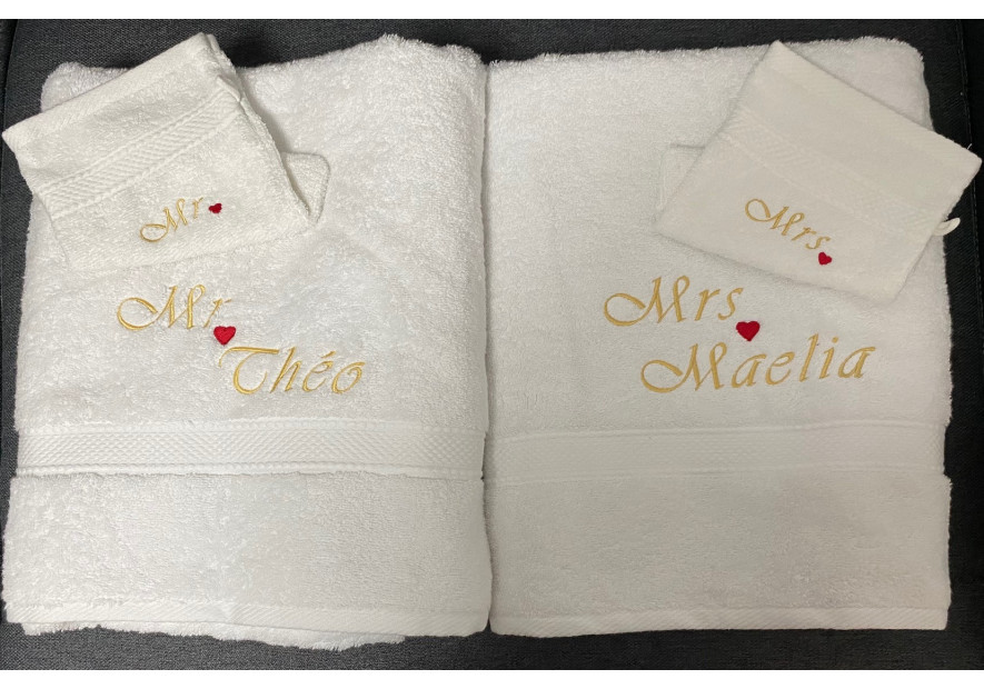 Trousseau de Mariage Personnalisé : Le Coffret cadeau Brodé qui Émerveille