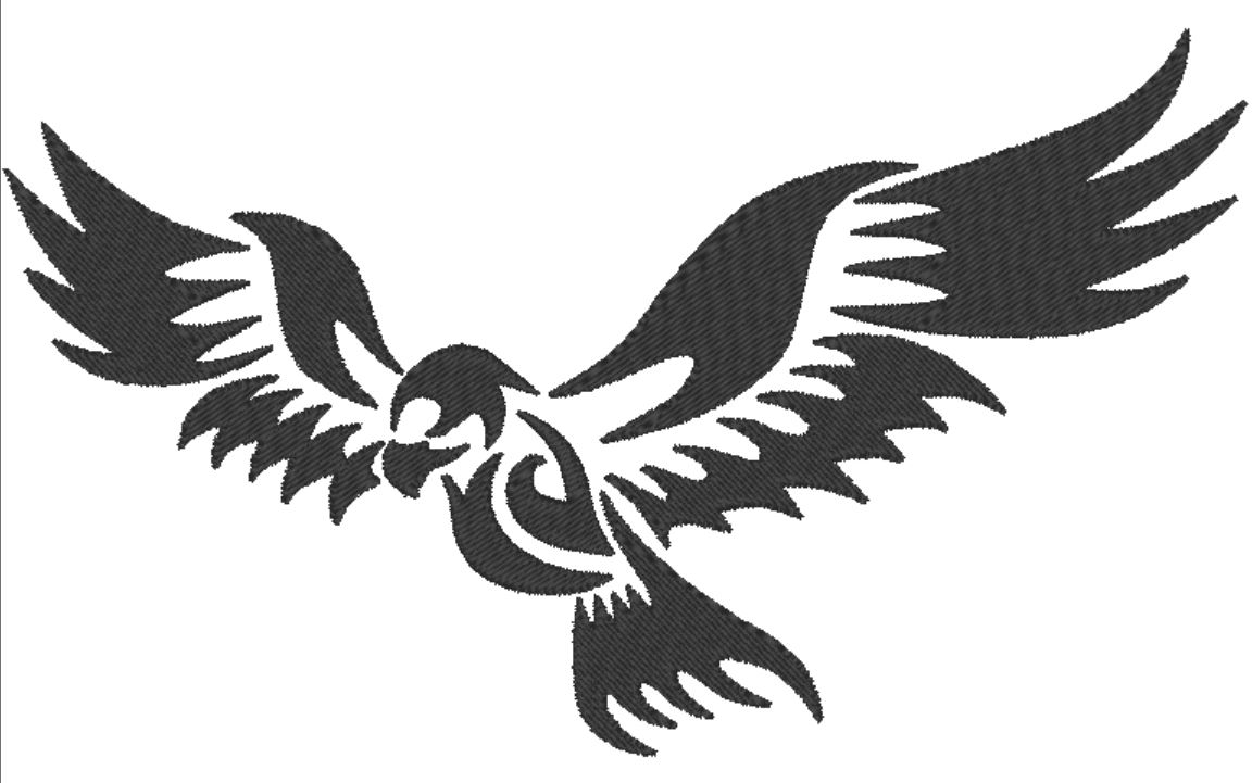 Broderie d'un aigle stylisé pour la personnalisation