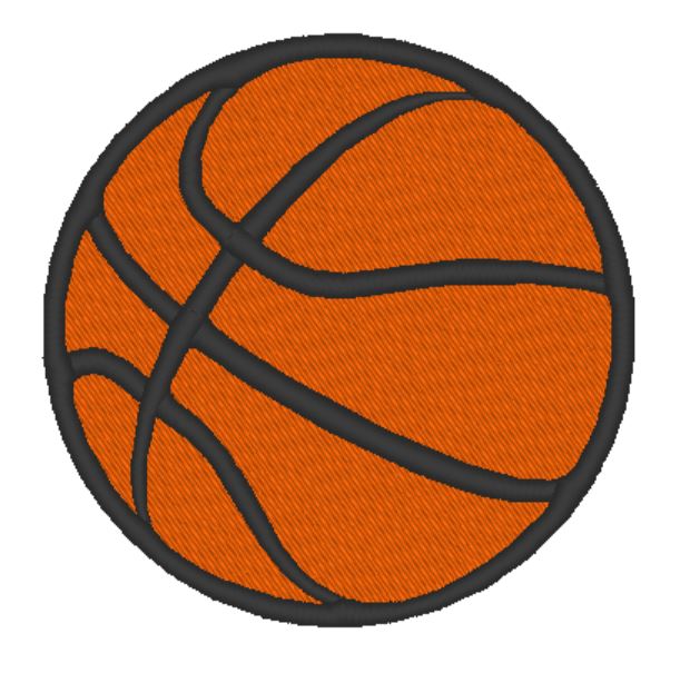 broderie d'un ballon de basquet pour personnalisation de textile