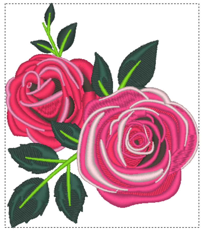 roses brodées