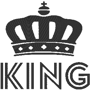 ♕ King brodé pour polos et sweats personnalisés