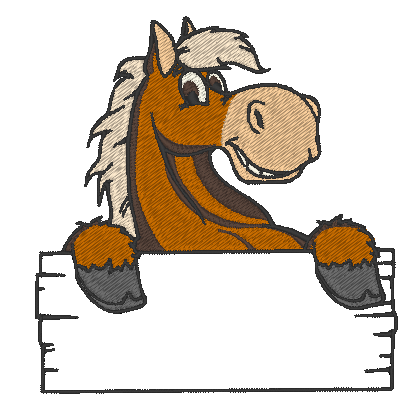 broderie pour textile cheval personnalisé avec prénom